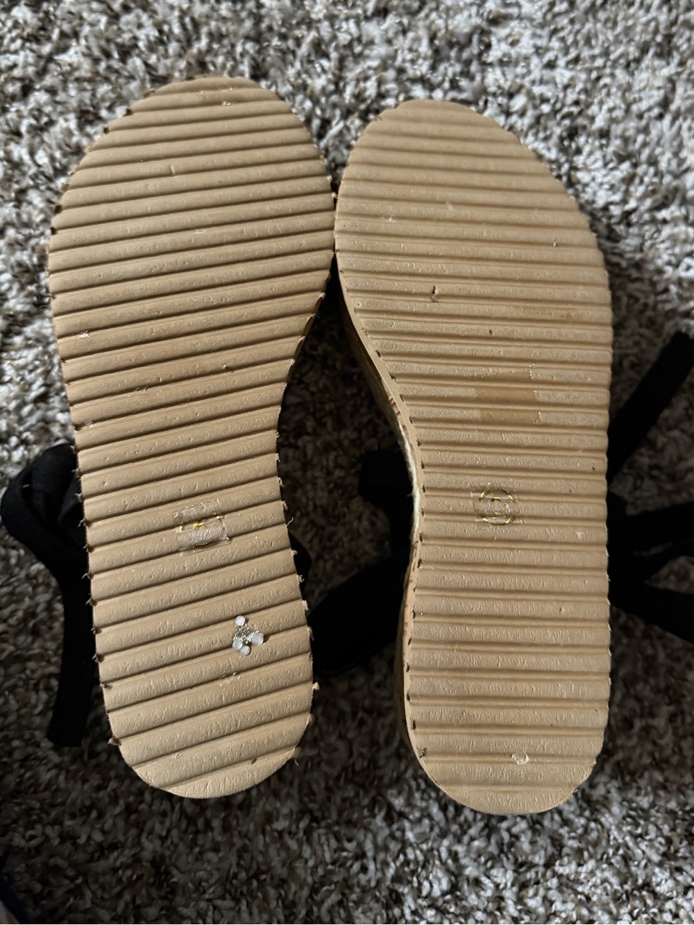 Pretty Little Thing Black Lace-Up Espadrille Flatform Sandals, Size 6 - Picture 6 of 6